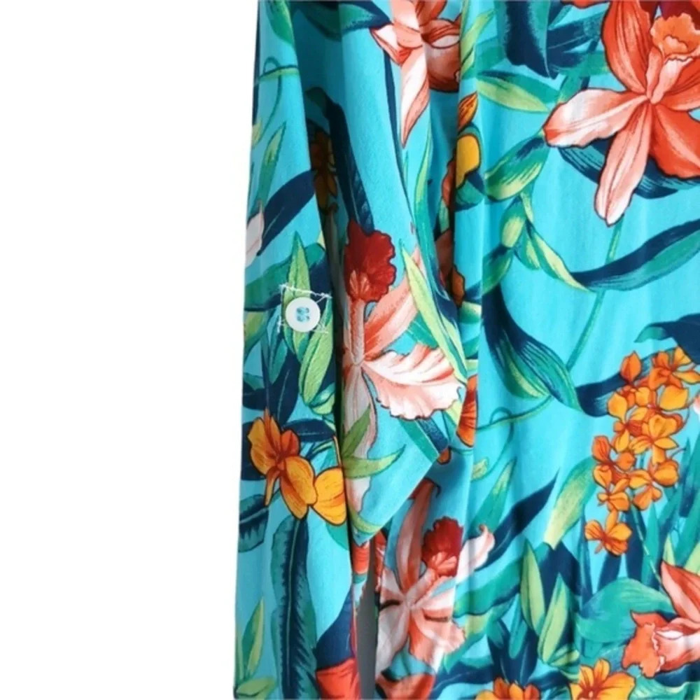 Tommy Bahama Tropical Cotton Tunic Beach Coverup SP - Picture 9 of 9